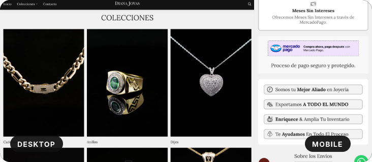 DIANA JOYAS · B2B + FILTERS + INVENTORY